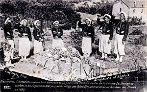 NEMOURS - EXHUMATION COLONNE MONTAGNAC - 1921
